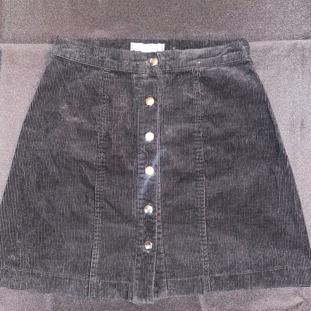 Primark Black Corduroy Mini Skirt